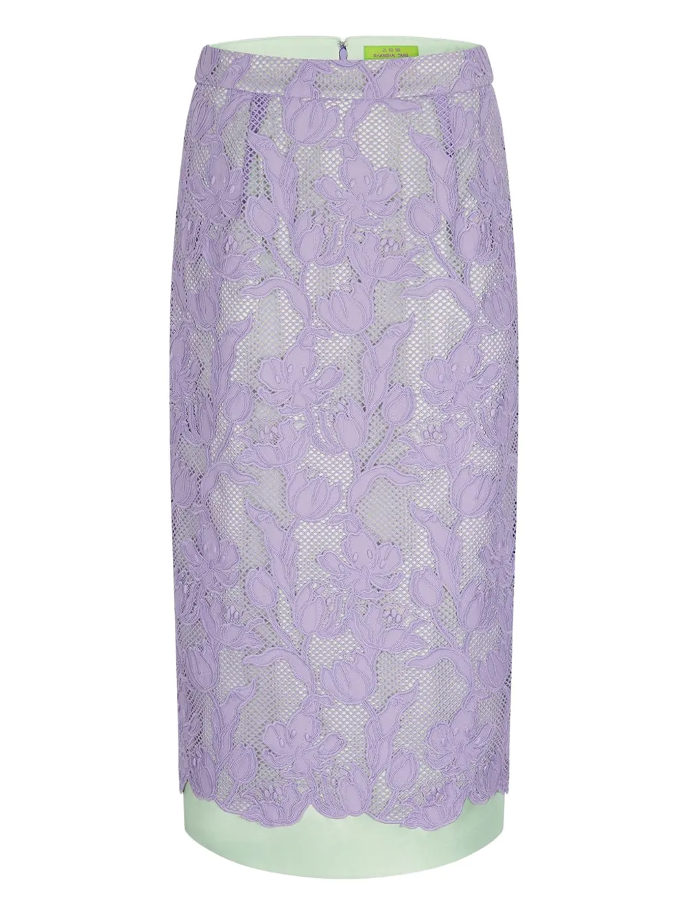 Shanghai Tang Gonna a matita in pizzo - PURPLE