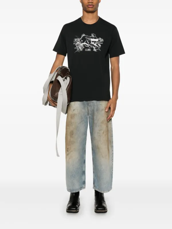 Tシャツ・カットソー Mm6 By Maison Margiela Graphic Print Cotton T-Shirt Mm6 Maison Margiela Graphic-print Cotton T-shirt In White