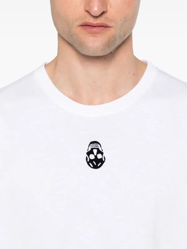 Tシャツ・カットソー alexander mcqueen Flocked 'McQueen' T-shirt Alexander McQueen - Logo-Flocked Cotton-Jersey T-Shirt