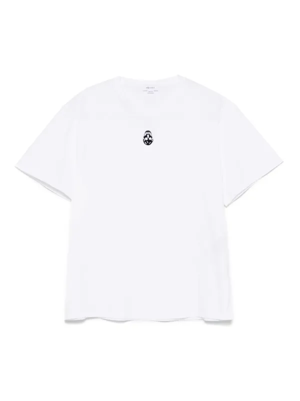 Tシャツ・カットソー MCQUEEN FLOCKED SKULL T-SHIRT Alexander McQueen skull-print Cotton T-shirt | Black | FARFETCH