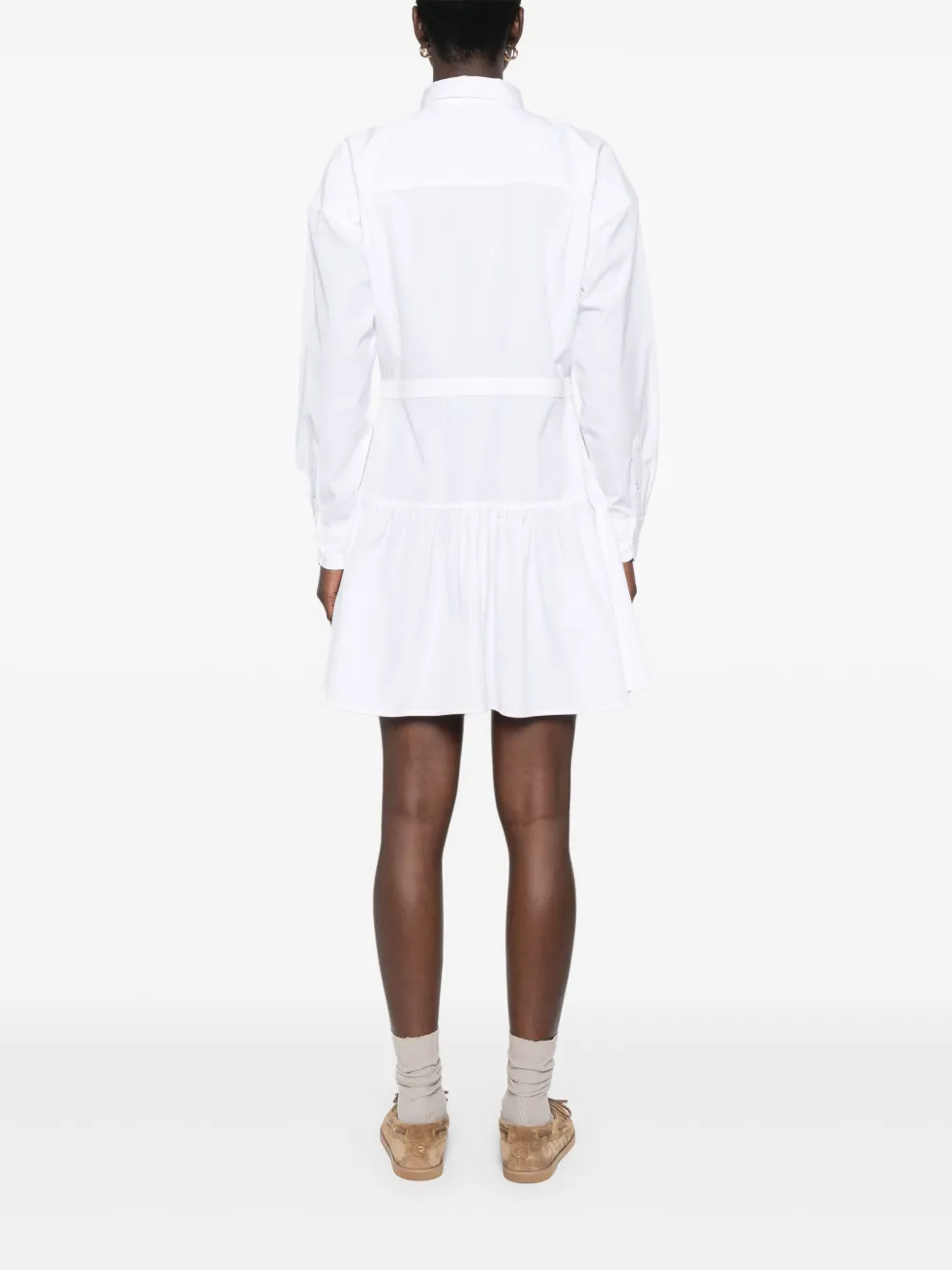 Shop Polo Ralph Lauren Polo Pony-embroidery Mini Dress In Weiss