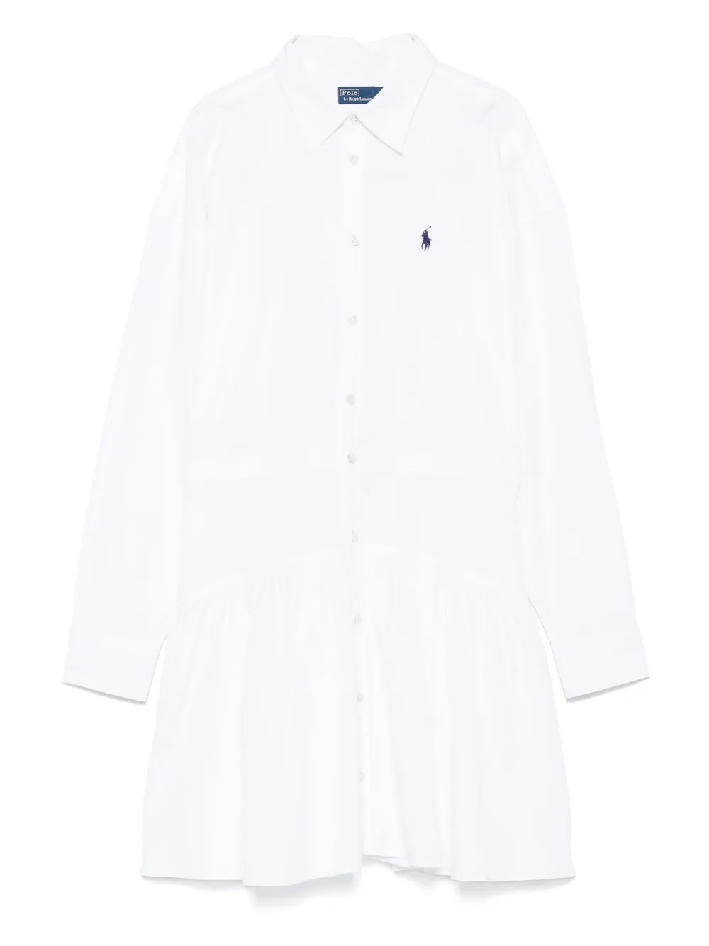Shop Polo Ralph Lauren Polo Pony-embroidery Mini Dress In Weiss
