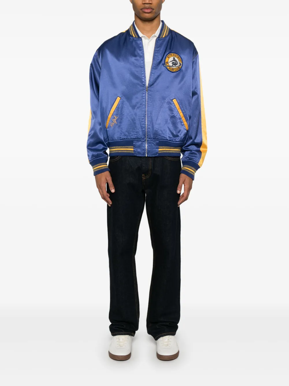 Polo Ralph Lauren Bomberjack met logopatch Blauw