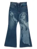 Junya Watanabe MAN printed jeans - Blue