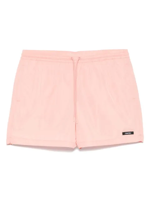 Calvin Klein logo-patch swim shorts