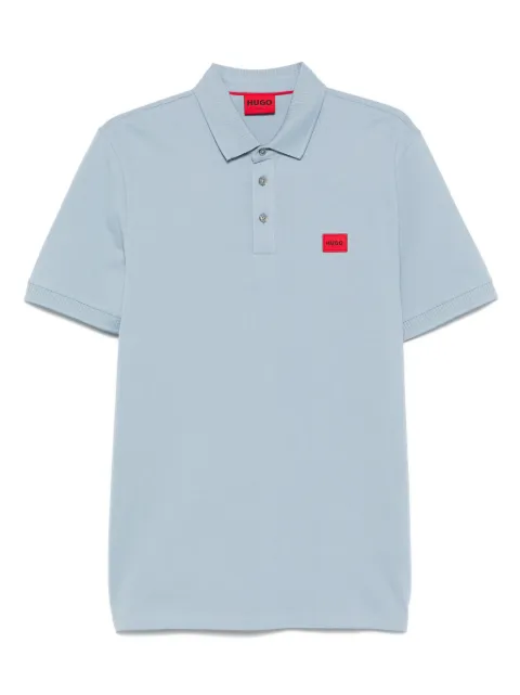 HUGO logo-patch polo shirt