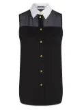 Karl Lagerfeld poplin collar blouse - Black