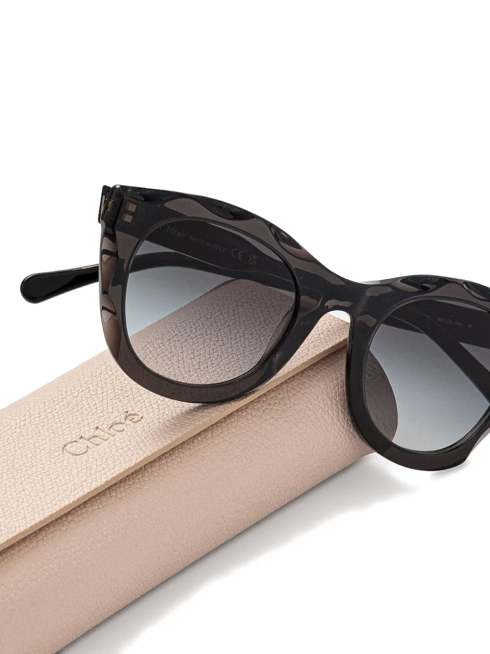 Chloé Eyewear Zonnebril met cat-eye montuur Zwart