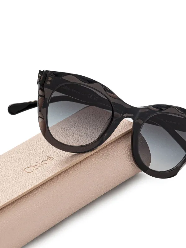 Chloé キャットアイ サングラス ブラック　クロエ Chloé Eyewear キャットアイ サングラス | ブラック | FARFETCH JP