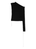 Andrea Ya'aqov asymmetric-sleeves top - Black
