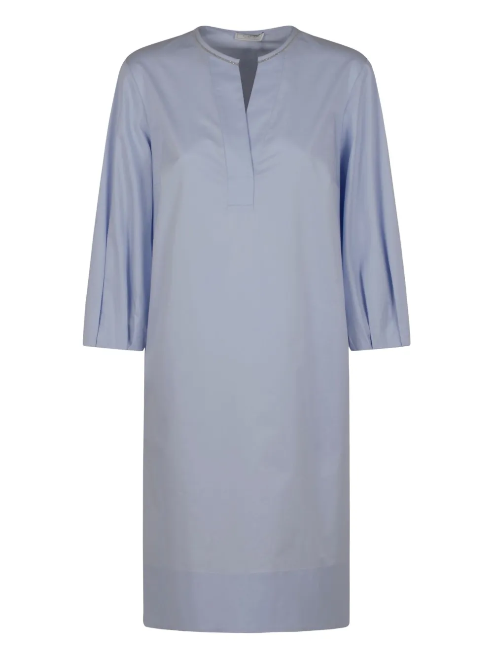 crop-sleeve tunic dress