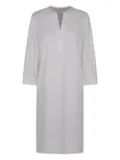 Peserico crop-sleeve tunic dress - White