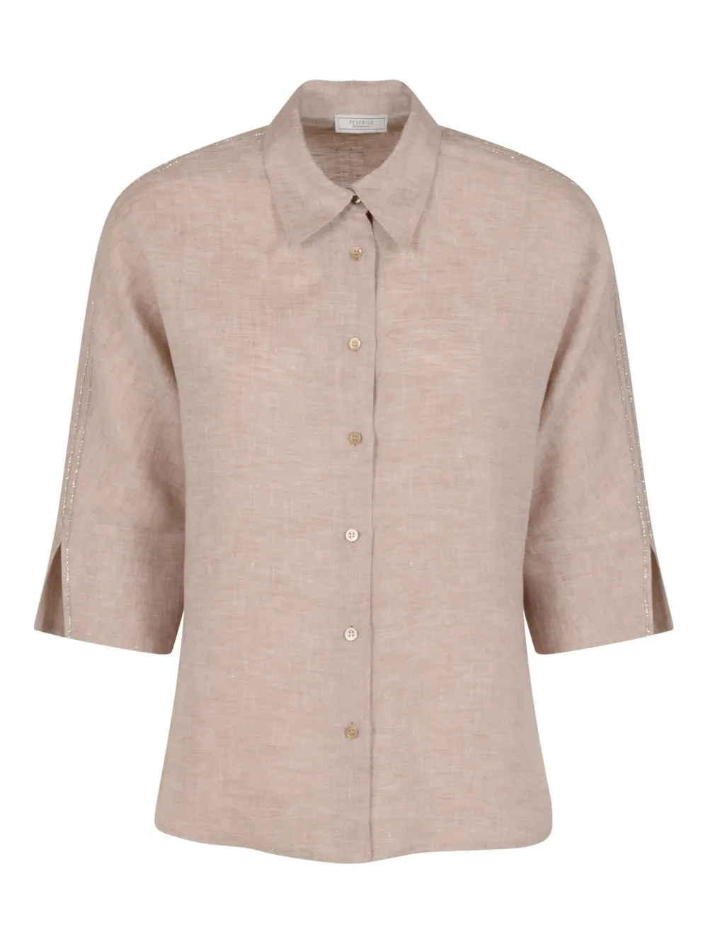 PESERICO BUTTON-UP LINEN SHIRT