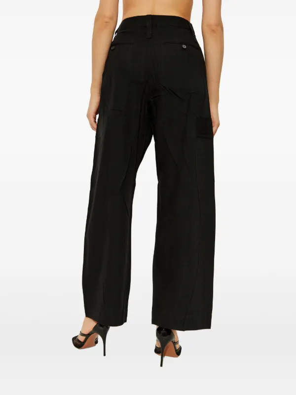 Issey Miyake ワイドパンツ | ブラック | FARFETCH JP