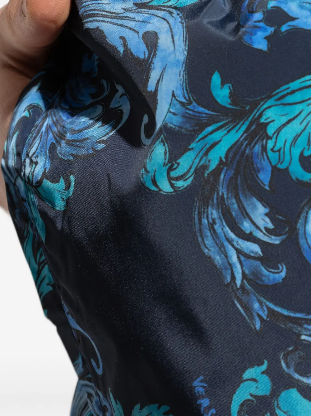 Versace Jeans Couture Shorts met Barocco-print Blauw