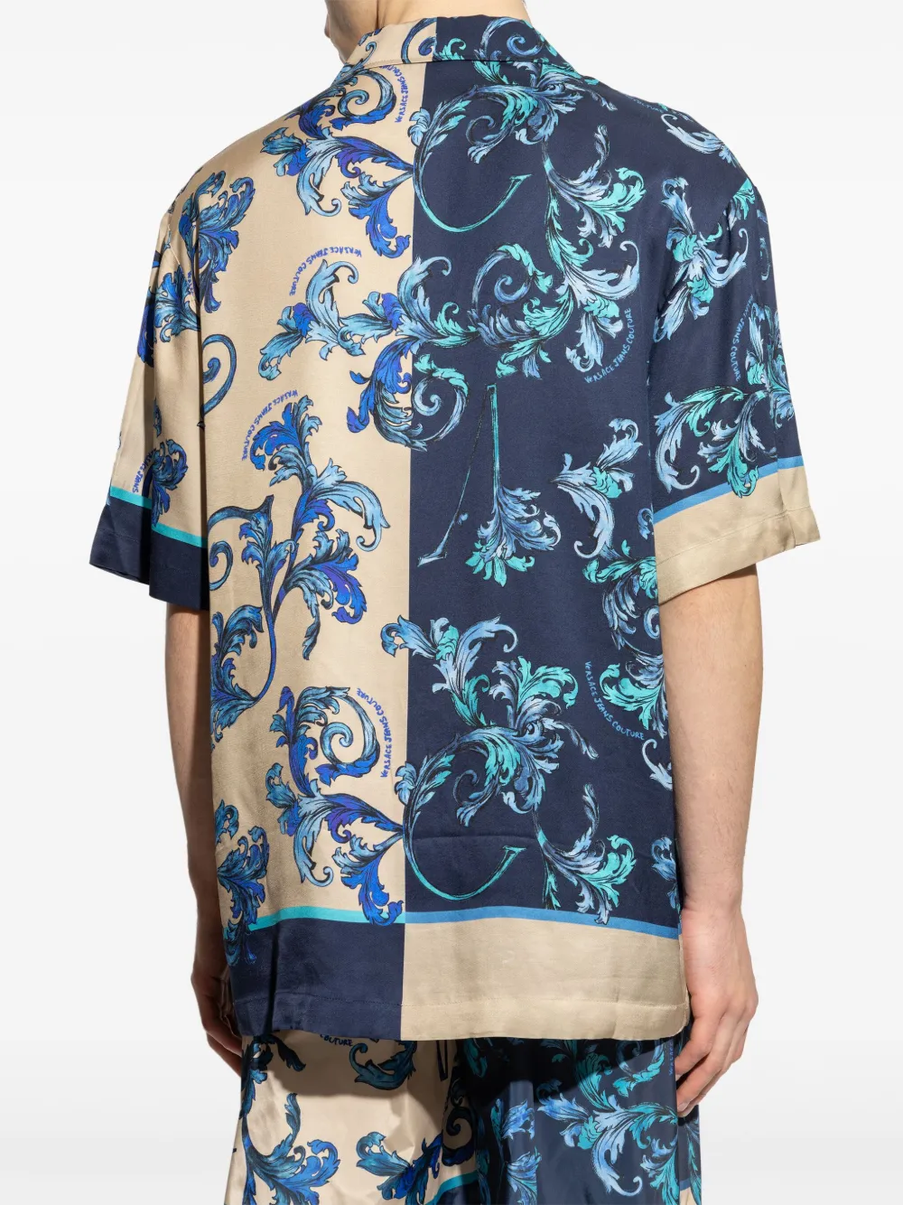 Versace Jeans Couture Overhemd met barokprint Blauw