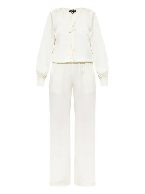 TOM FORD jumpsuit fruncido manga larga