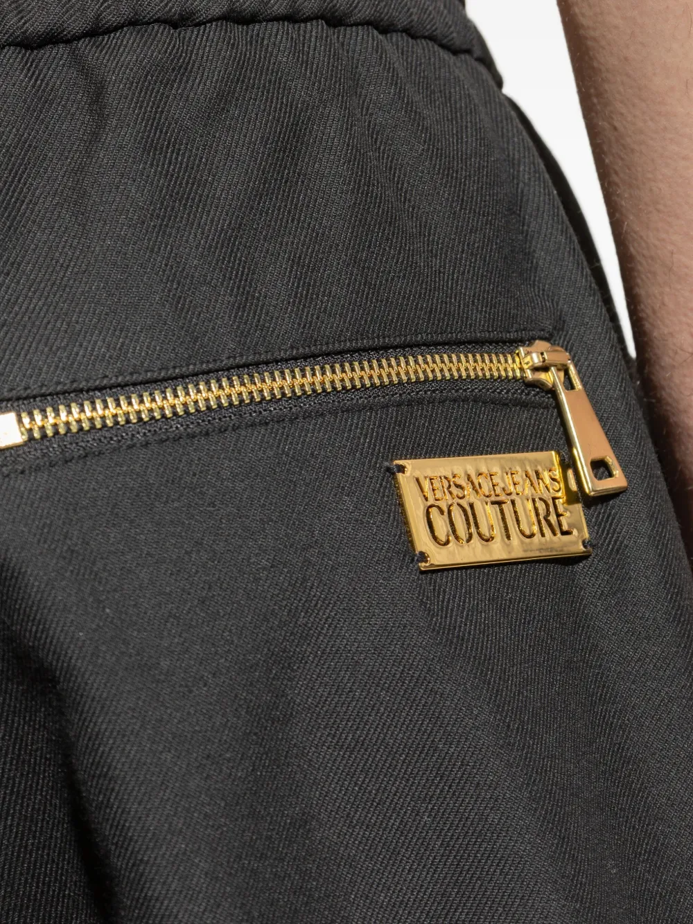 VERSACE JEANS COUTURE LOGO-PLAQUE TRACK PANTS