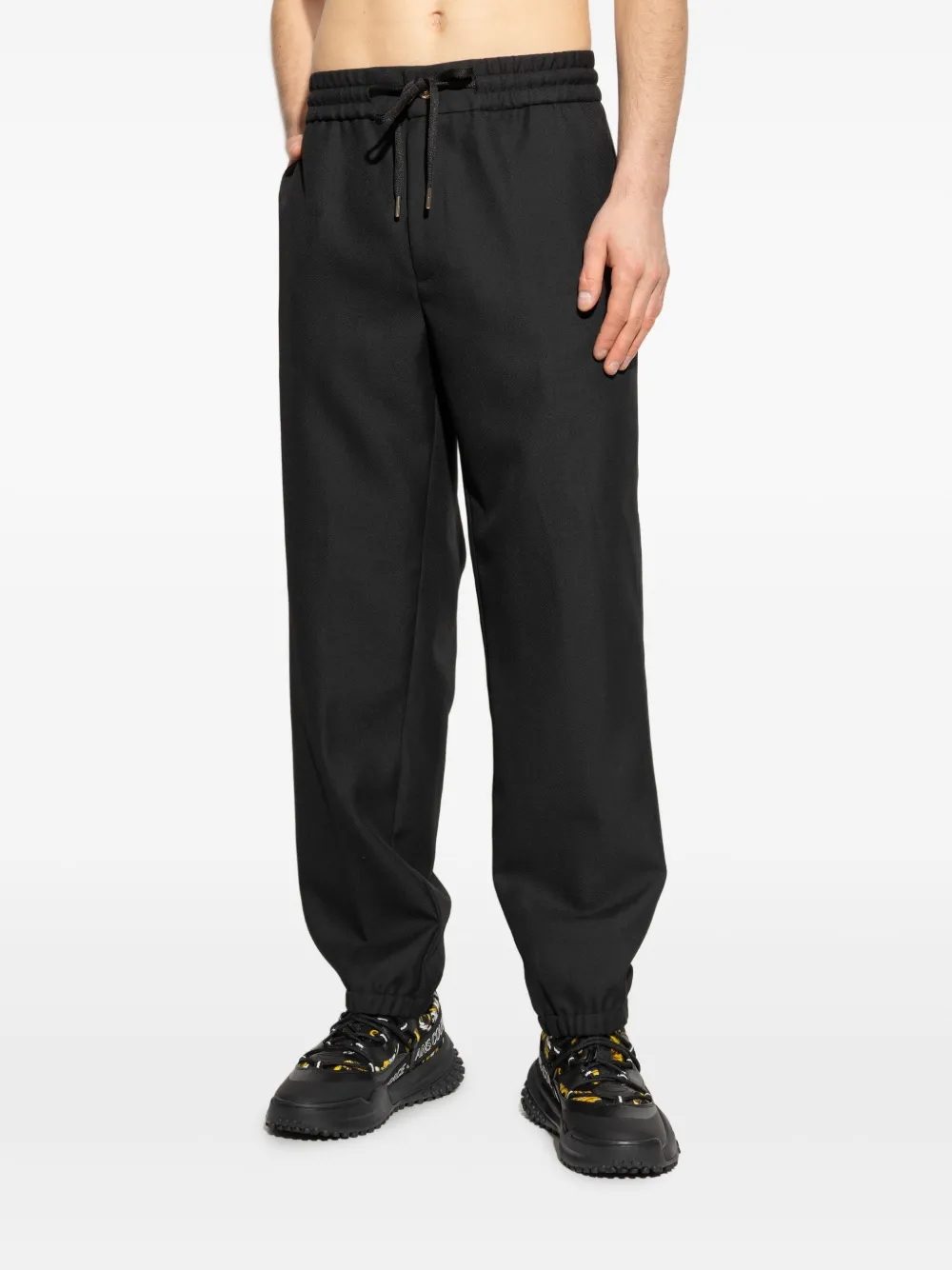 VERSACE JEANS COUTURE LOGO-PLAQUE TRACK PANTS