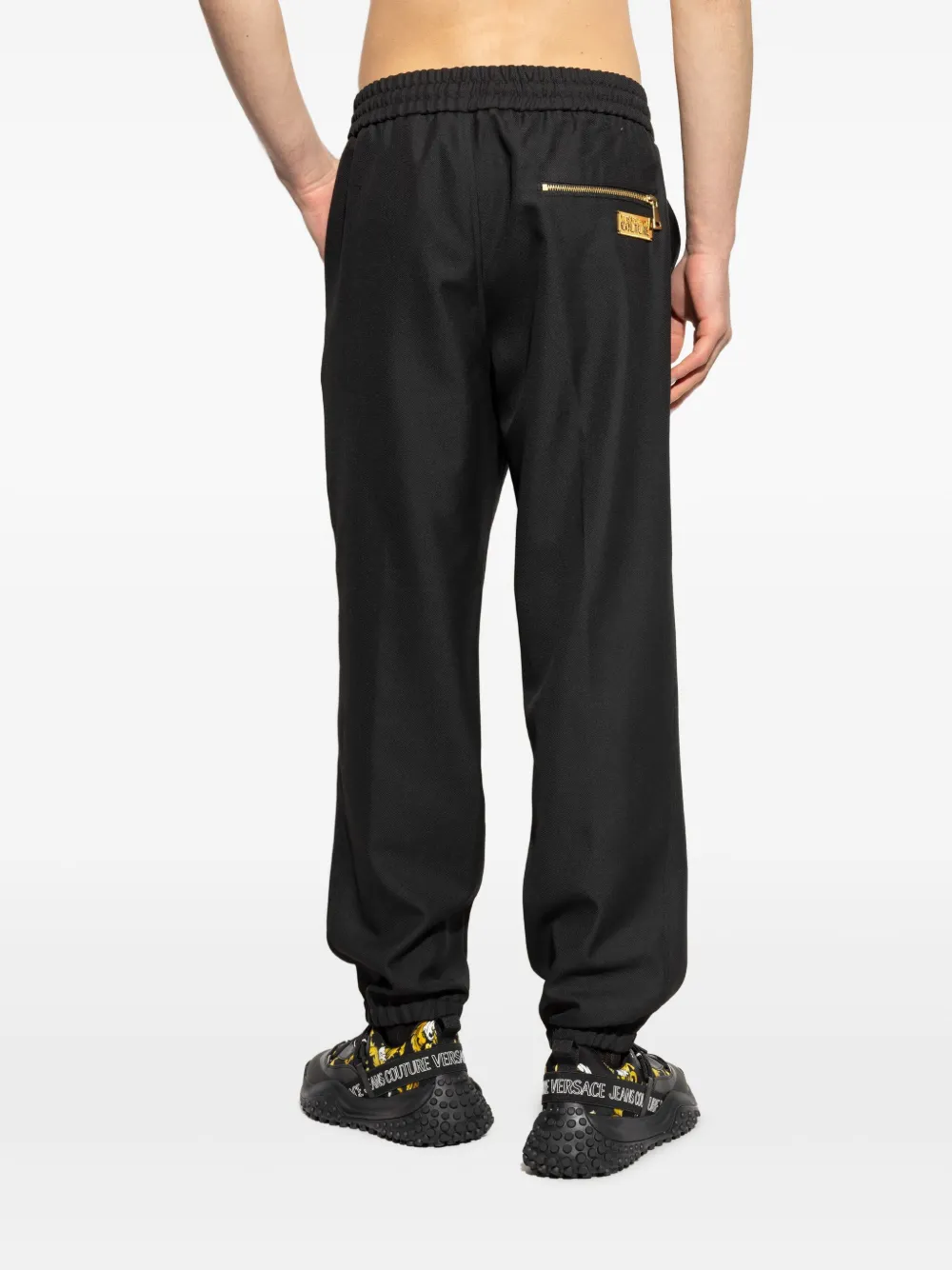 VERSACE JEANS COUTURE LOGO-PLAQUE TRACK PANTS