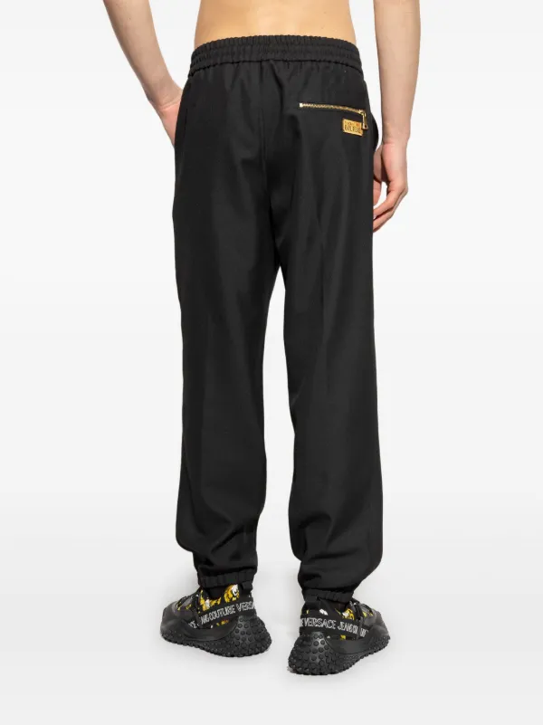 Versace Jeans Couture logo-plaque Track Pants Black FARFETCH IN