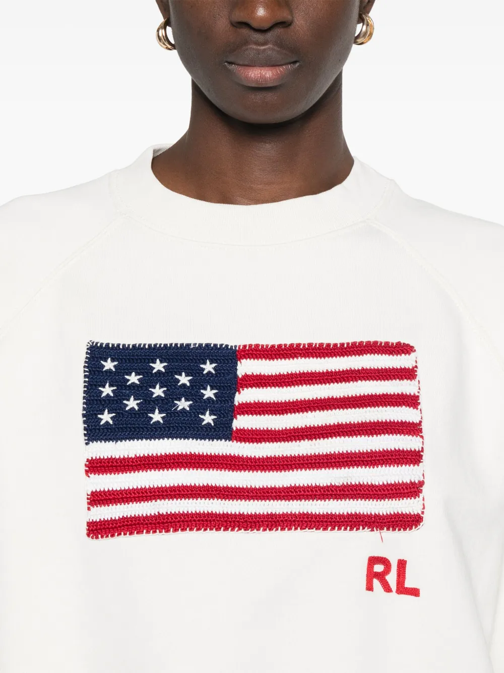 Shop Polo Ralph Lauren Logo-embroidered Sweatshirt In Weiss