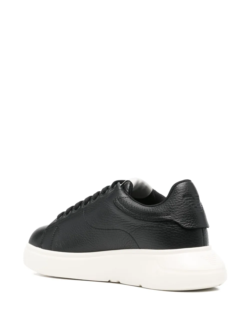 Emporio Armani leather sneakers Black