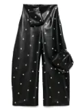 A.W.A.K.E. Mode stud faxu-leather trousers - Black
