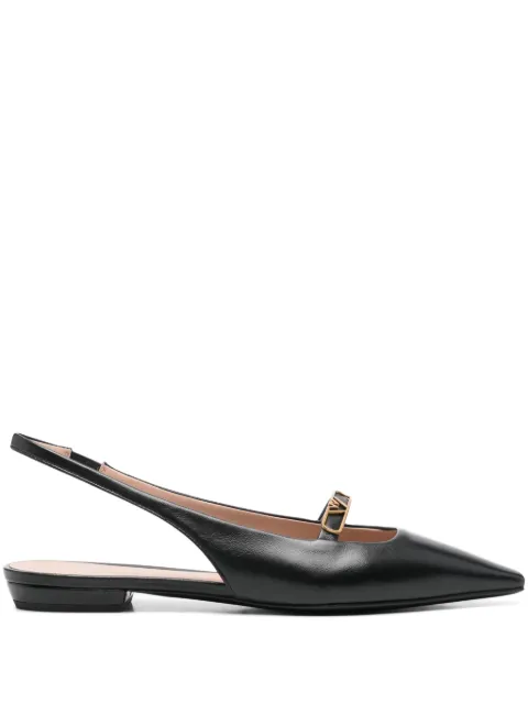Emporio Armani leather ballet flats