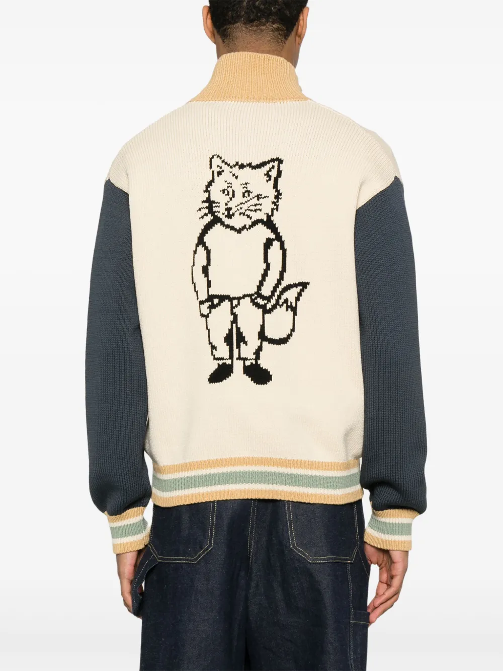 MAISON KITSUNÉ KNITTED COLLEGE CARDIGAN