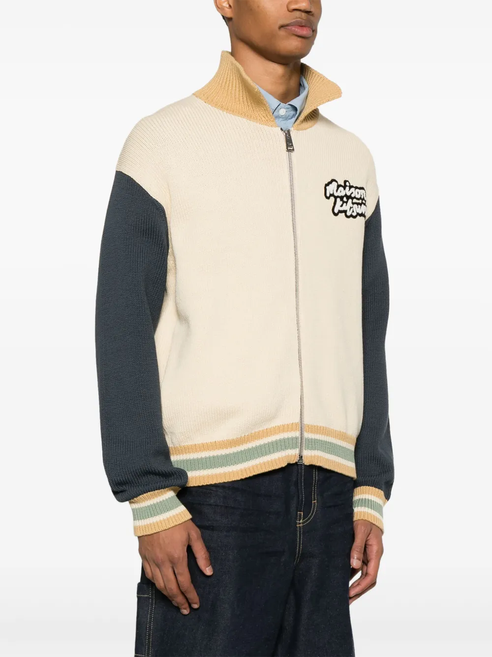 MAISON KITSUNÉ KNITTED COLLEGE CARDIGAN