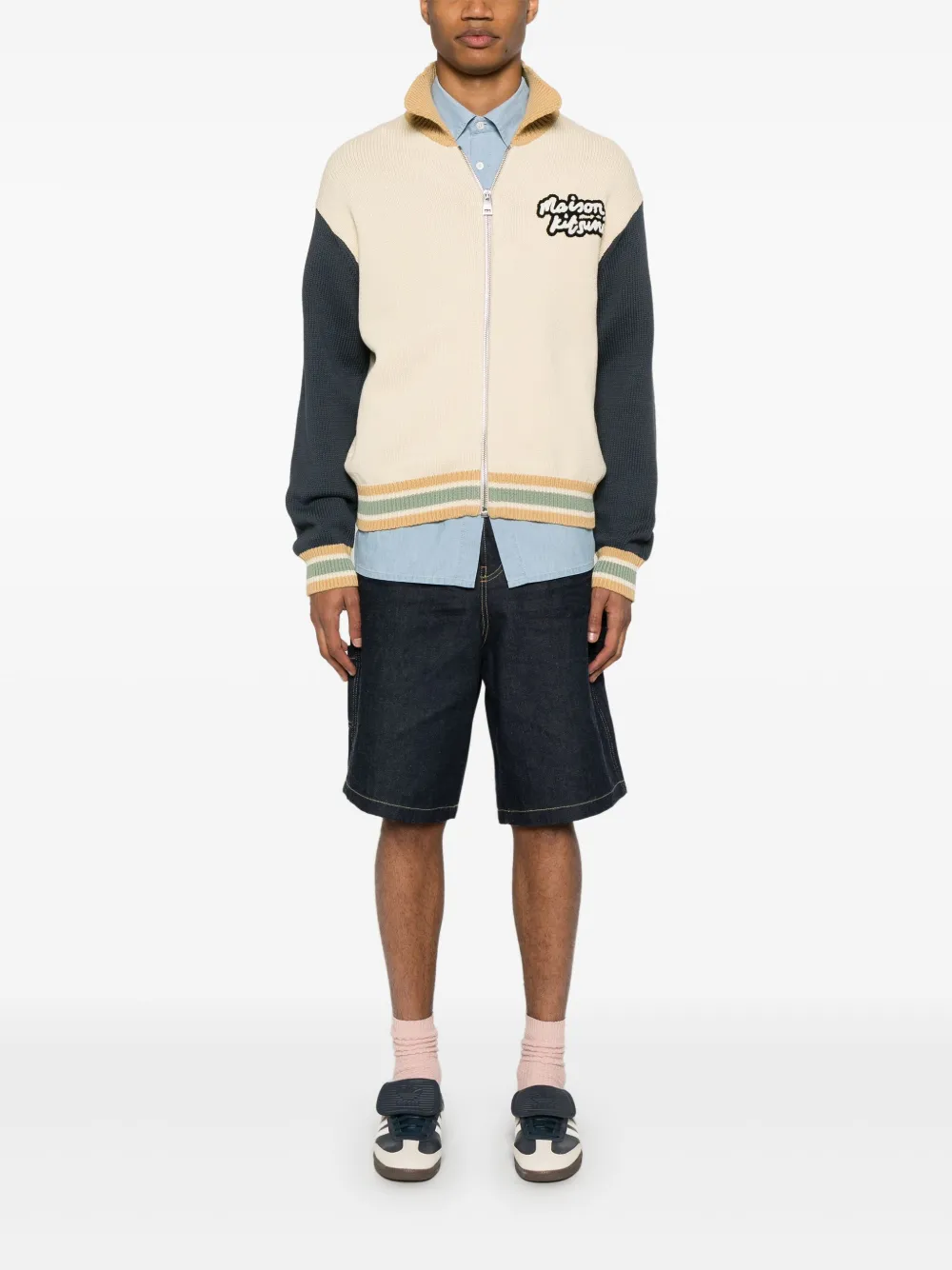 MAISON KITSUNÉ KNITTED COLLEGE CARDIGAN