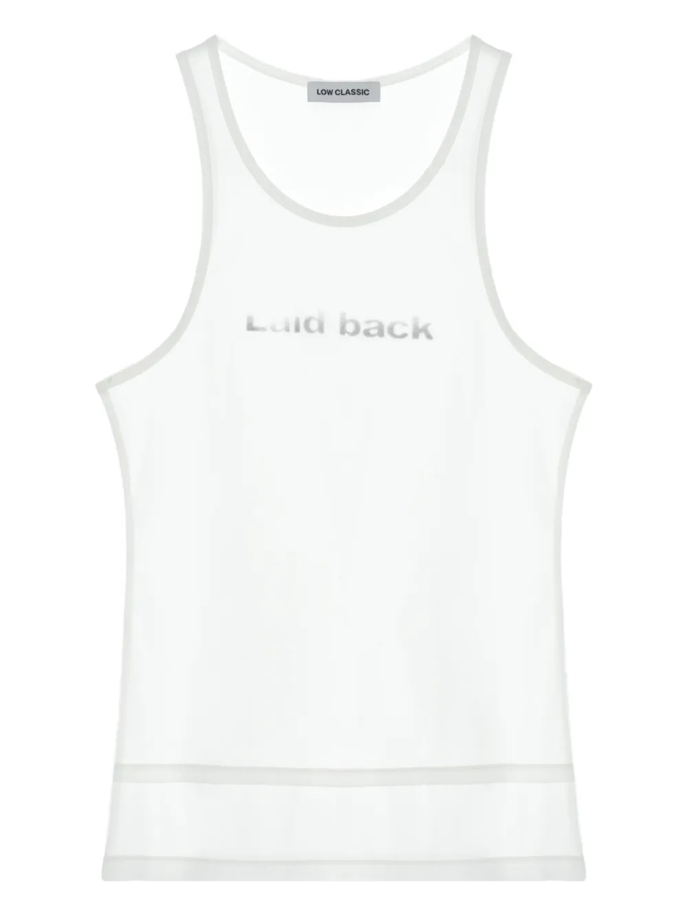 Low Classic camiseta con texto gráfico | blanco | Image 1