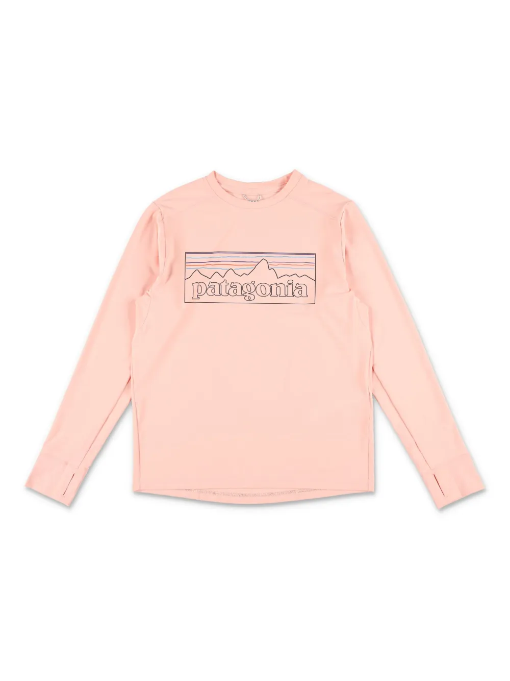 Patagonia Kids ロゴ ロングTシャツ - ピンク Patagonia Kids ロゴ ロングTシャツ - ピンク