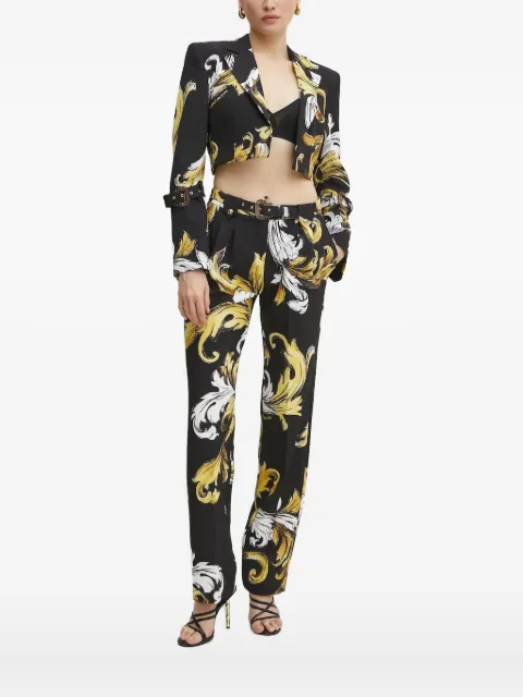 Versace Jeans Couture baroque-print cropped top