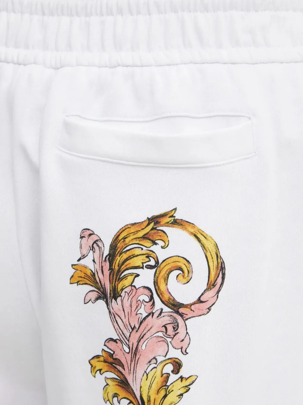 Versace Jeans Couture Baroque-print Pants In White