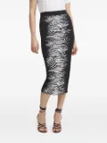 Versace Jeans Couture zebra-print midi skirt - Black