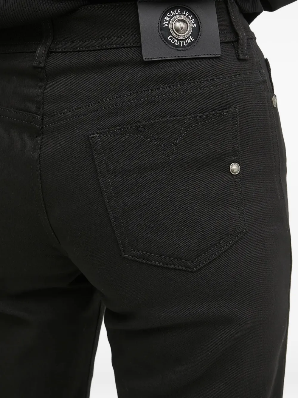 Versace Jeans Couture Jeans met logopatch Zwart