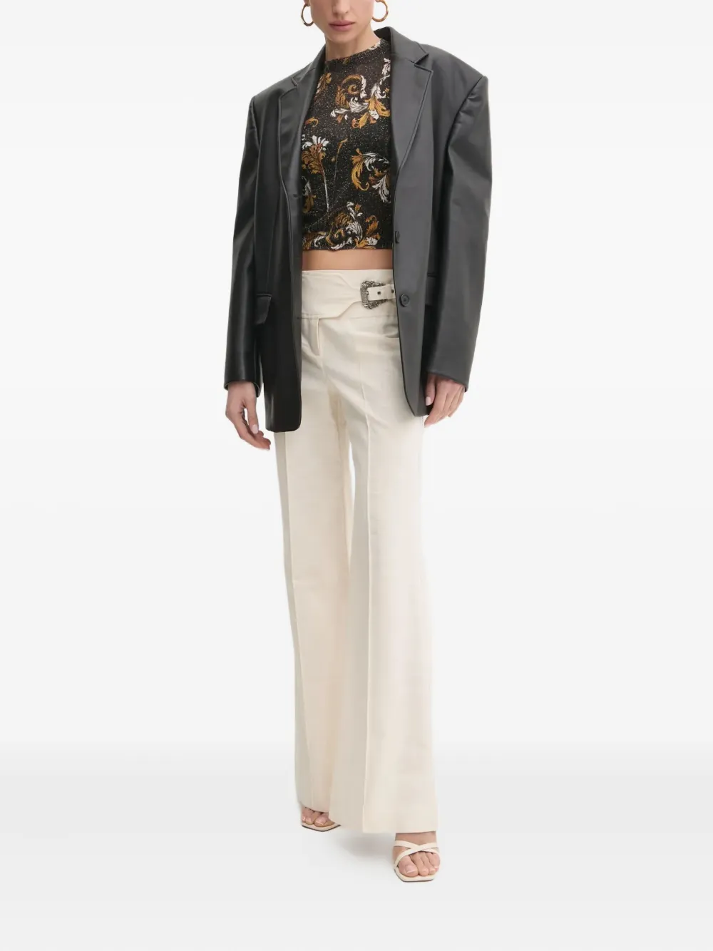 Versace Jeans Couture Barocco-pattern lurex jumper | Knitted Sweaters | Image 2