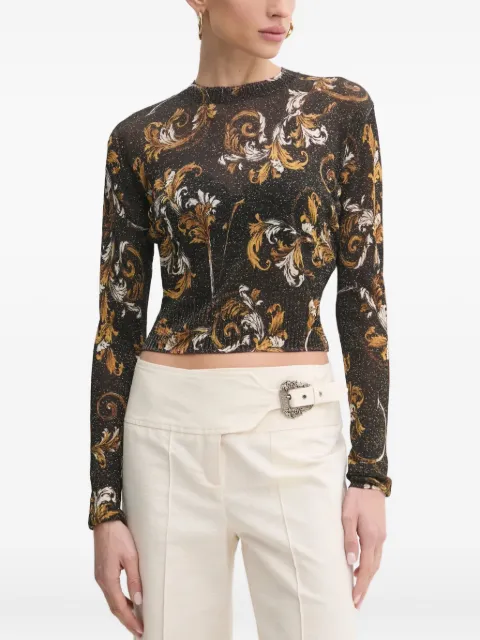 Versace Jeans Couture Barocco-pattern lurex jumper