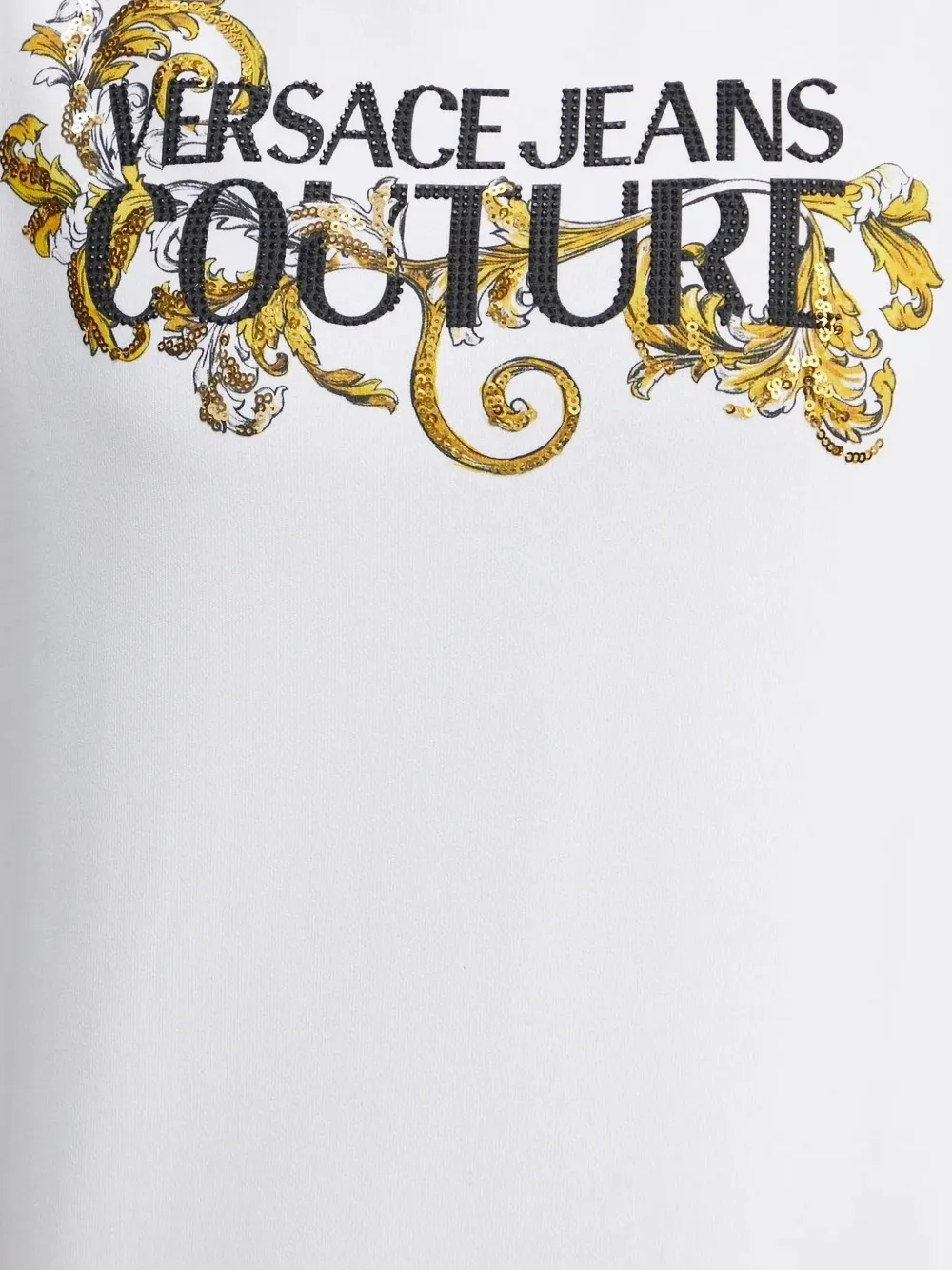 Versace Jeans Couture Sequin-embellished Sweatshirt In Gray