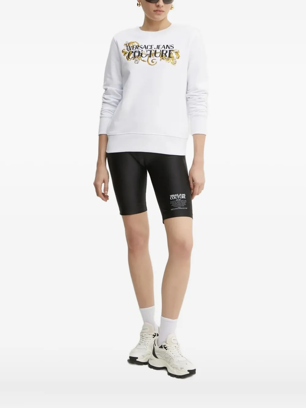 Versace Jeans Couture Sequin-embellished Sweatshirt In Gray