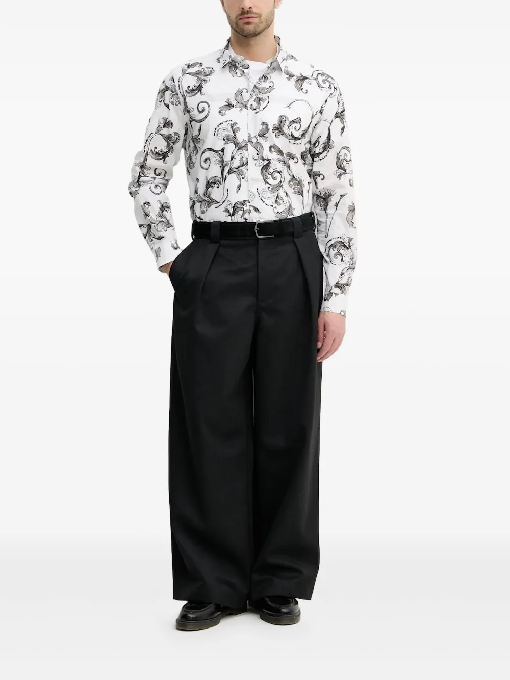 Versace Jeans Couture baroque-print shirt | White | Image 1