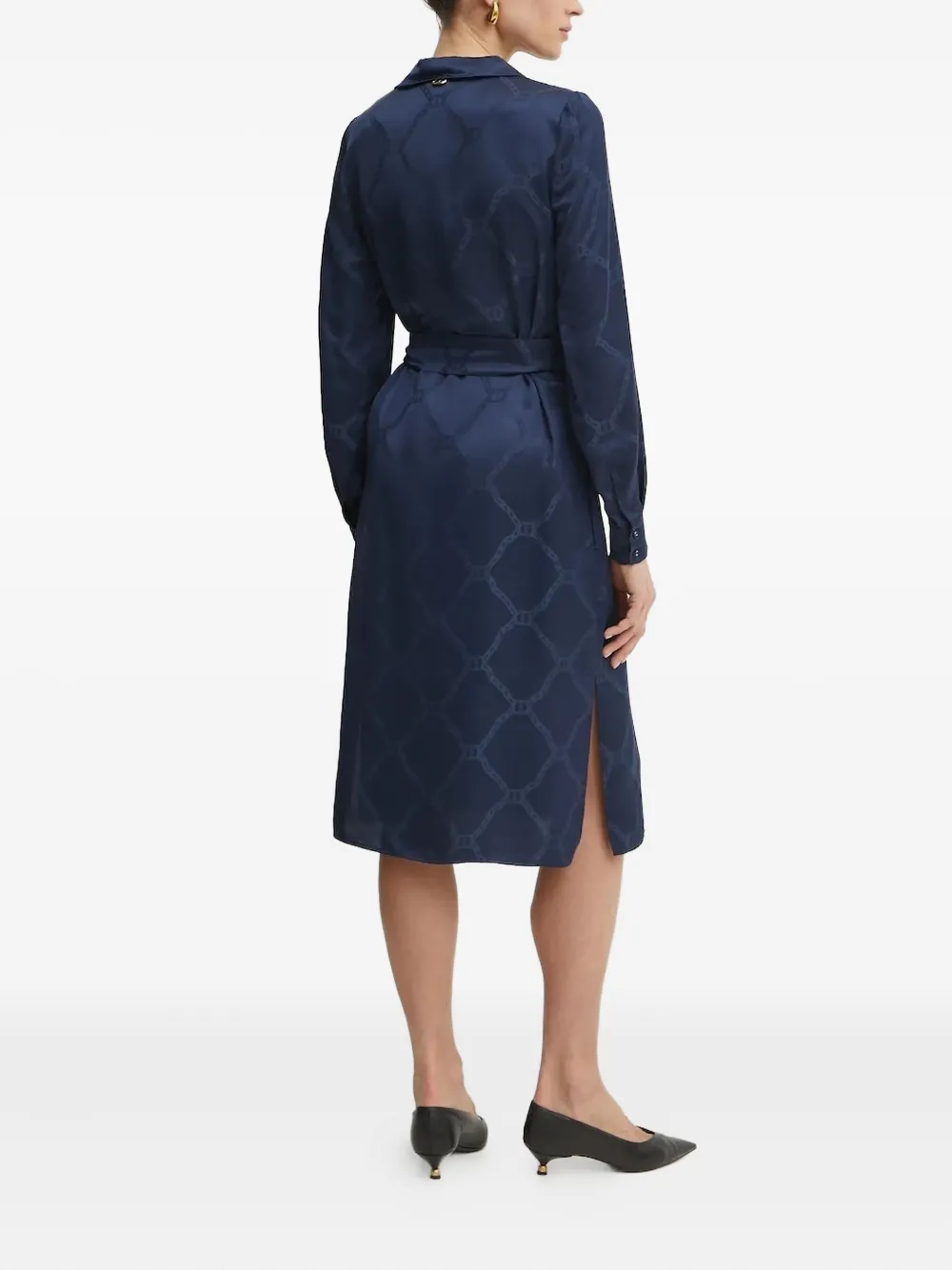 TWINSET Blousejurk met ceintuur - Blauw