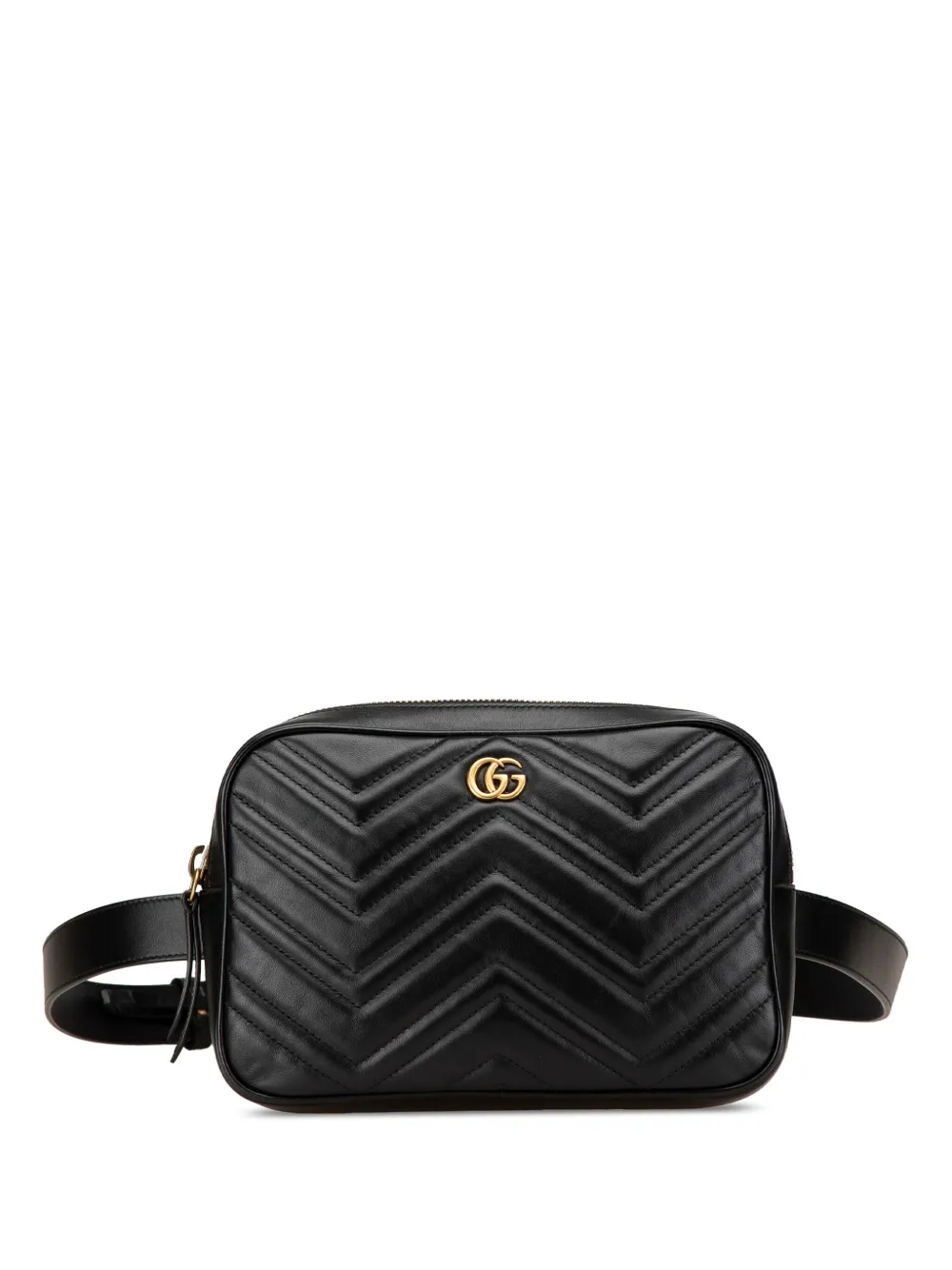 Gucci Pre-Owned Marsupio squadrato GG Marmont Matelasse in pelle 2000-2015 | nero | Image 1