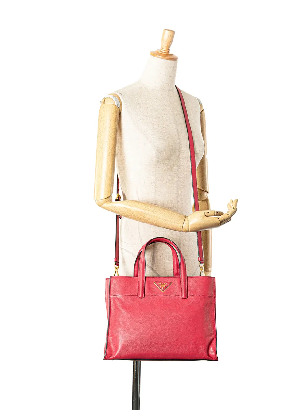 2000-2024 Saffiano Soft Triple Pocket Tote Satchel