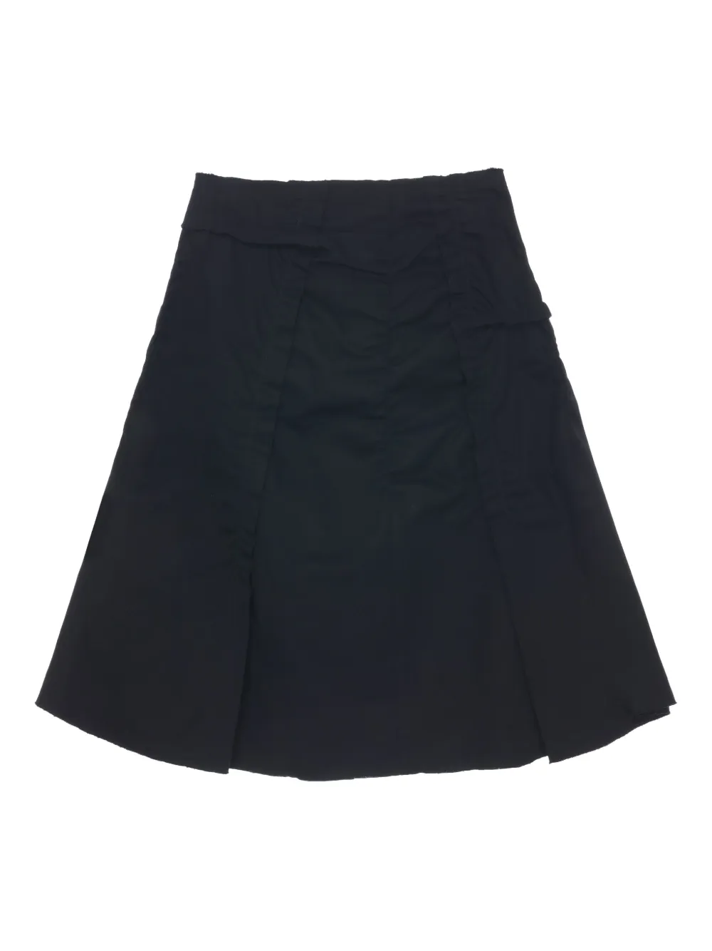 【LOW CLASSIC】 STRING CHECKED MIDI SKRIT / 追跡付 Low Classic Fluted Midi Skirt | Black | FARFETCH ID