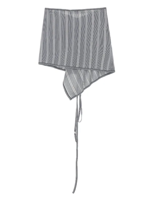 Low Classic Asymmetric Belted Mini Skirt | Blue | FARFETCH PL
