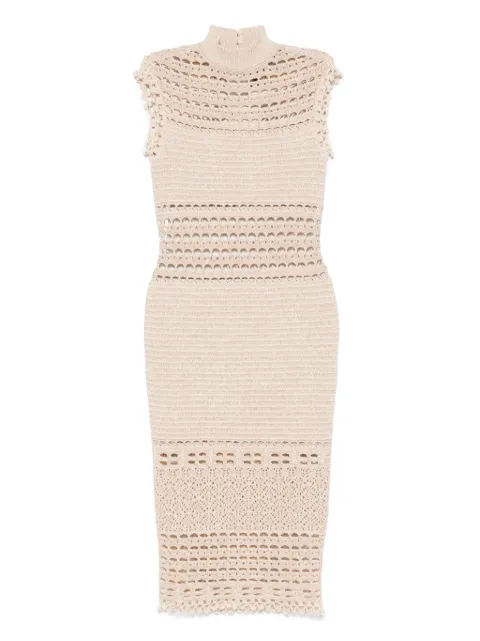 Retrofete crochet-knit midi dress
