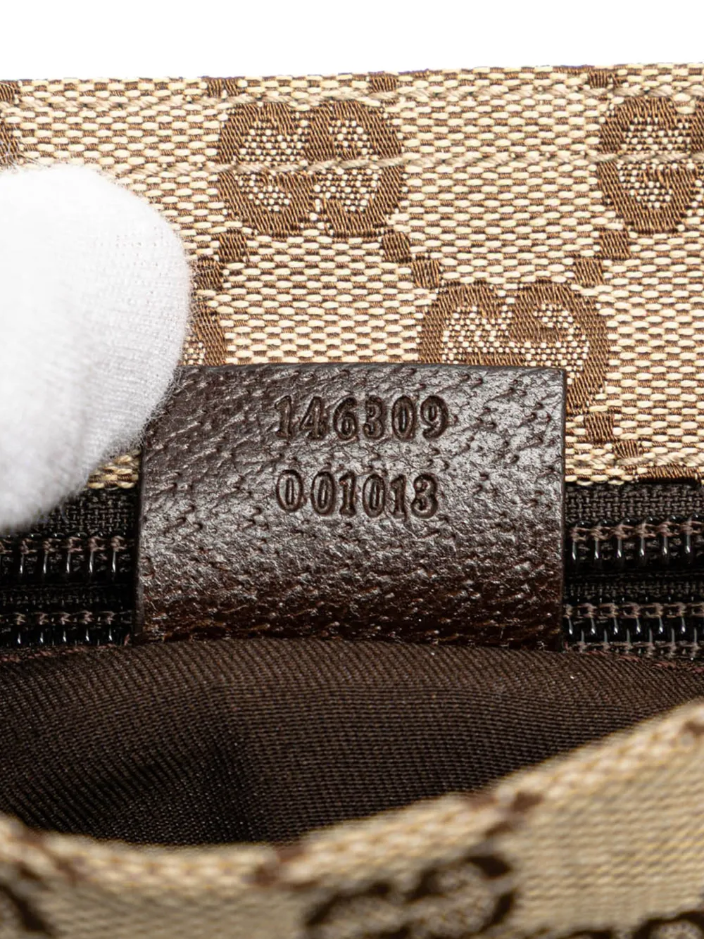 Gucci Pre-Owned Borsa a tracolla in tela GG con decorazione Web 2000-2015 | Image 6